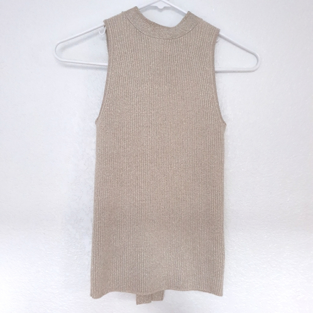 Anthropologie ett twa gold turtleneck sleeveless size S